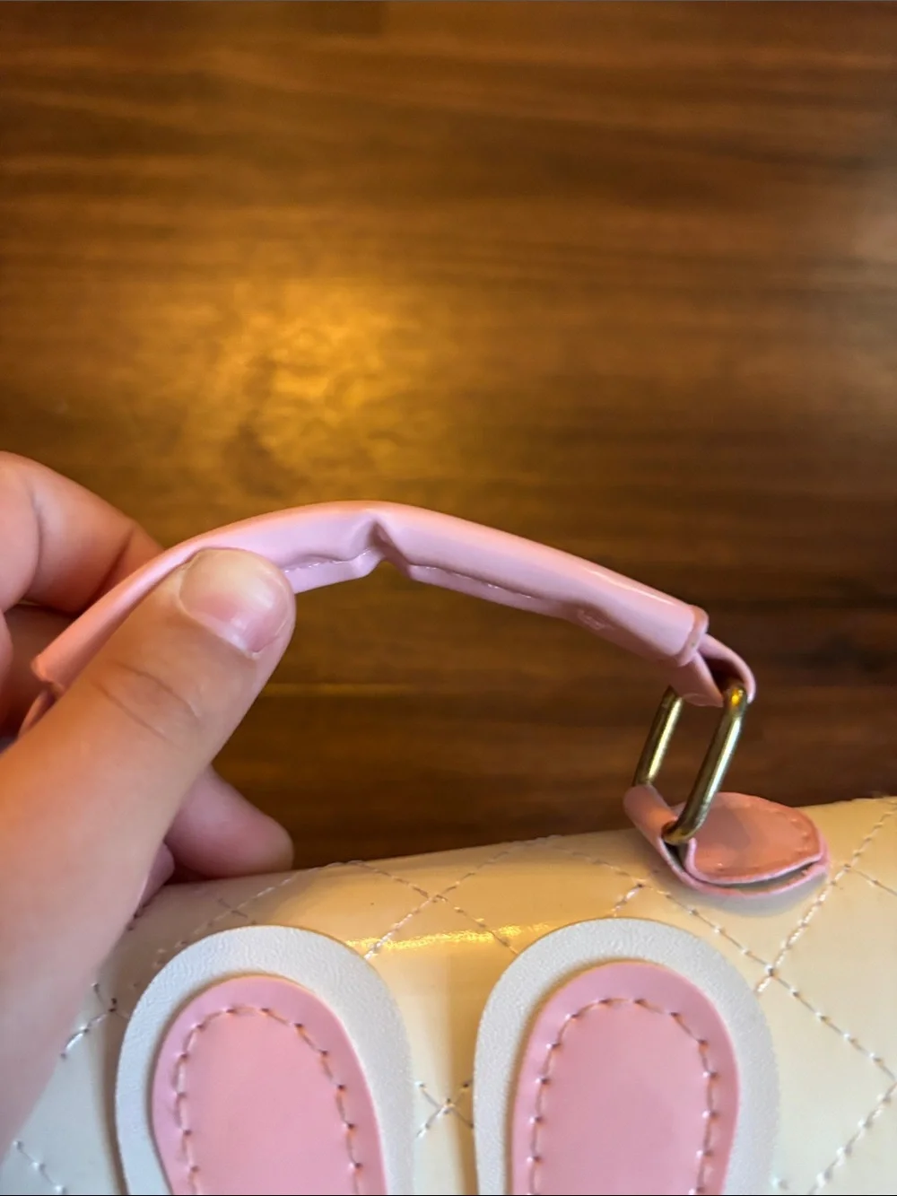 Cute Pink & Cream Bunny Crossbody Bag
